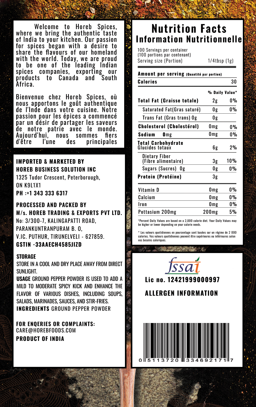 Ground Pepper - Back